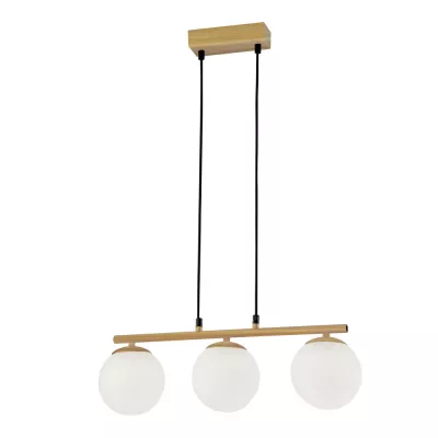 Závěsné osvětlení nad jídelní stůl CARRINE - 3xE14, 40W, hnědé / bílé