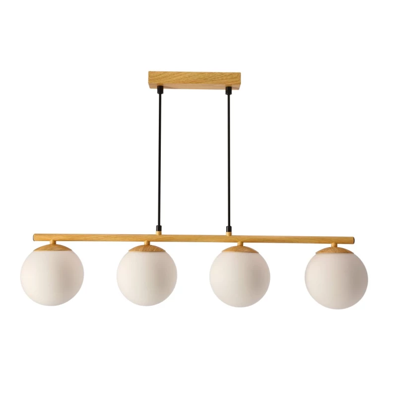 Závěsné osvětlení nad jídelní stůl CARRINE - 4xE14, 40W, hnědé / bílé