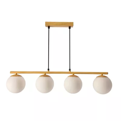 Závěsné osvětlení nad jídelní stůl CARRINE - 4xE14, 40W, hnědé / bílé