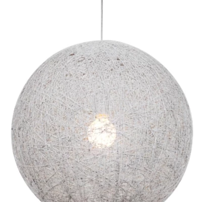 Závěsné osvětlení CARUBA - 1xE27, 60W, 50cm, koule, bílé