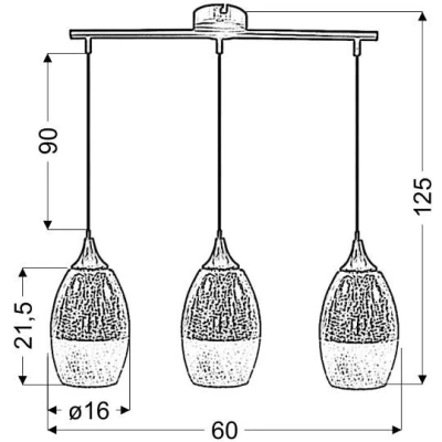 Závěsné moderní svítidlo nad jídelní stůl CELIA - 3xE27, 60W, stříbrné