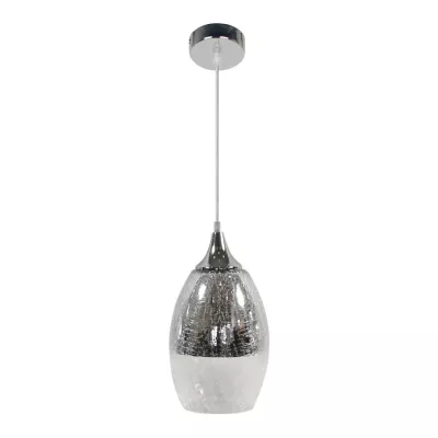 Závěsné moderní osvětlení CELIA - 1xE27, 60W, stříbrné