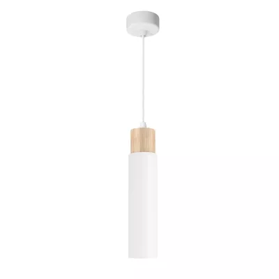 Závěsné skandinávské svítidlo CLARO - 1xGU10, 15W, hnědé / bílé