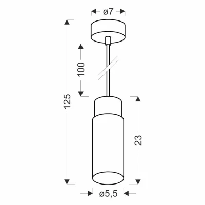 Závěsné skandinávské svítidlo CLARO - 1xGU10, 15W, hnědé / bílé