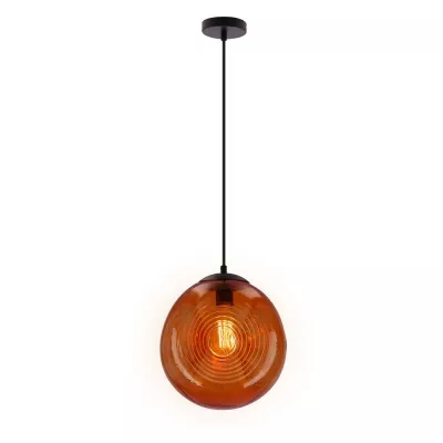 Závěsný retro lustr na lanku CLUB - 1xE27, 60W, oranžový