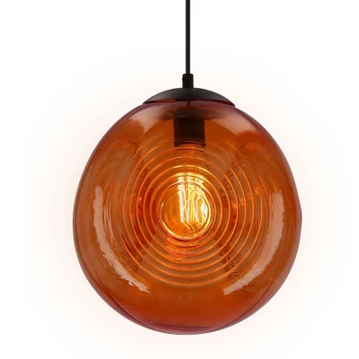 Závěsný retro lustr na lanku CLUB - 1xE27, 60W, oranžový