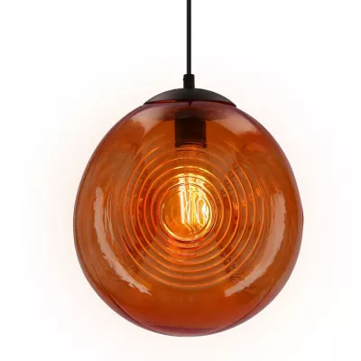 Závěsný retro lustr na lanku CLUB - 1xE27, 60W, oranžový