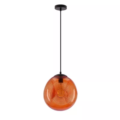 Závěsný retro lustr na lanku CLUB - 1xE27, 60W, oranžový