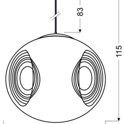 Závěsný retro lustr na lanku CLUB - 1xE27, 60W, oranžový