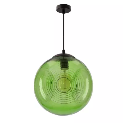 Závěsný retro lustr na lanku CLUB - 1xE27, 60W, zelený