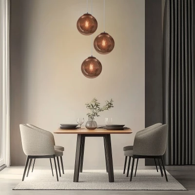 Závěsný retro lustr na lanku CLUB - 1xE27, 60W, patina