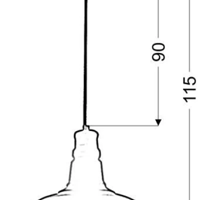 Industriální závěsné světlo CONSUELA - 1xE27, 60W, černé