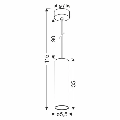 Závěsné svítidlo CONTI - 1xGU10, 15W, imitace dřeva / černé
