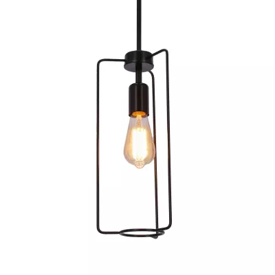 Industriální závěsné osvětlení CORD - 1xE27, 40W, černé