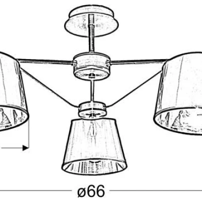 Závěsné moderní tříramenné světlo CORTEZ - 3xE14, 40W, patina / černé
