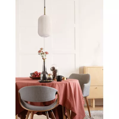 Závěsné moderní osvětlení CRESTO - 1xE27, 40W, bílé / zlaté