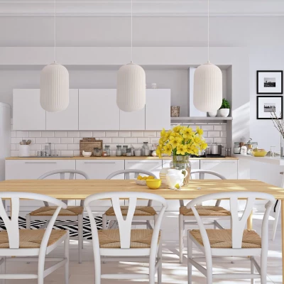 Závěsné moderní osvětlení CRESTO - 1xE27, 40W, bílé