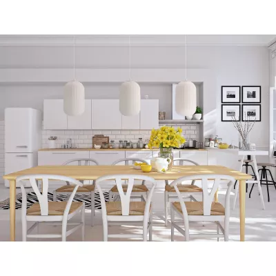 Závěsné moderní osvětlení CRESTO - 1xE27, 40W, bílé