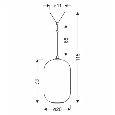 Závěsné moderní osvětlení CRESTO - 1xE27, 40W, bílé