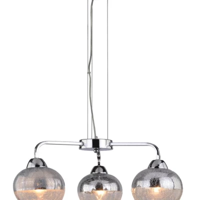 Designové závěsné osvětlení CROMINA - 3xE27, 60W, chromované
