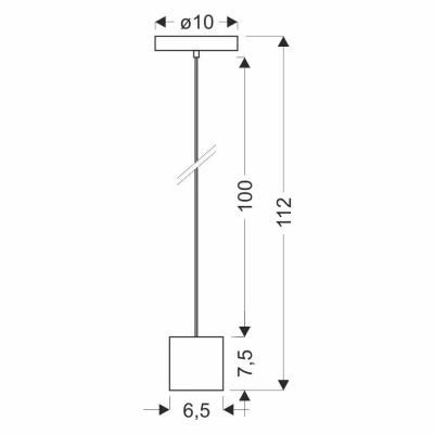 Závěsné osvětlení CUBICK - 1xE27, 20W, modré