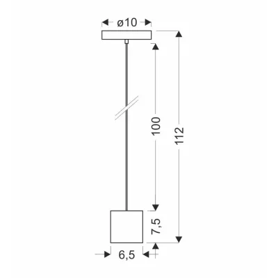 Závěsné osvětlení CUBICK - 1xE27, 20W, modré