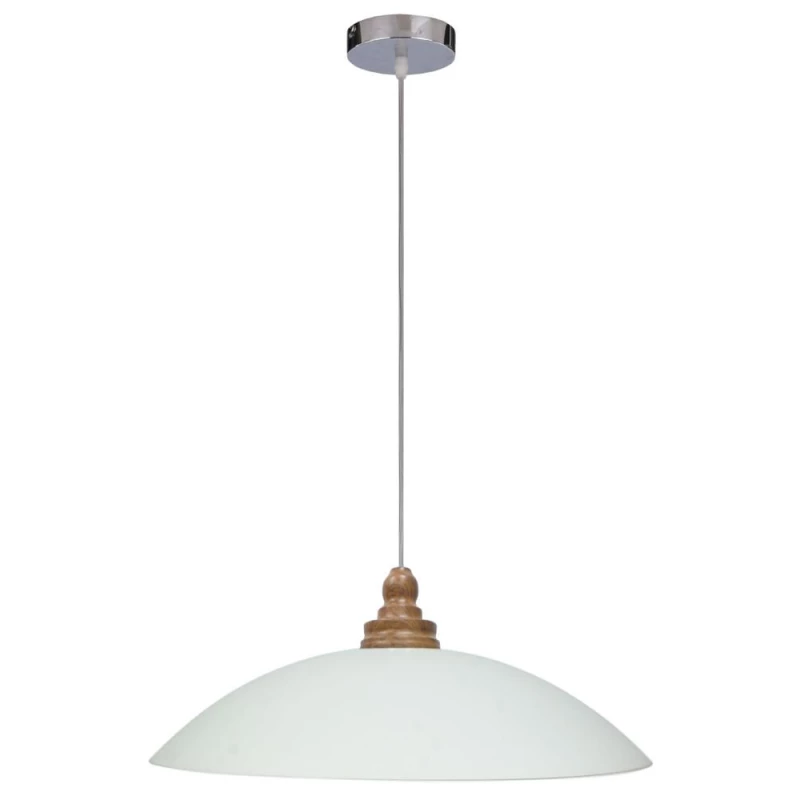 Závěsný moderní lustr na lanku DAKO - 1xE27, 60W, chromovaný / bílý