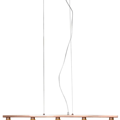 Závěsné svítidlo nad jídelní stůl DAKOTA - 5xG9, 40W, měděné / oranžové