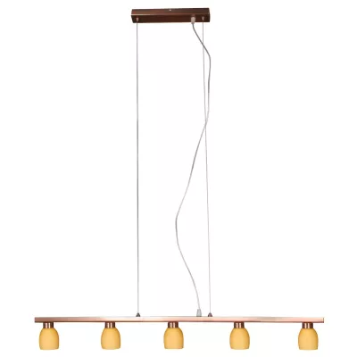 Závěsné svítidlo nad jídelní stůl DAKOTA - 5xG9, 40W, měděné / oranžové