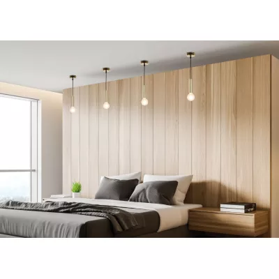 Závěsné moderní osvětlení DALLAS 1 - 1xE27, 40W, zlaté