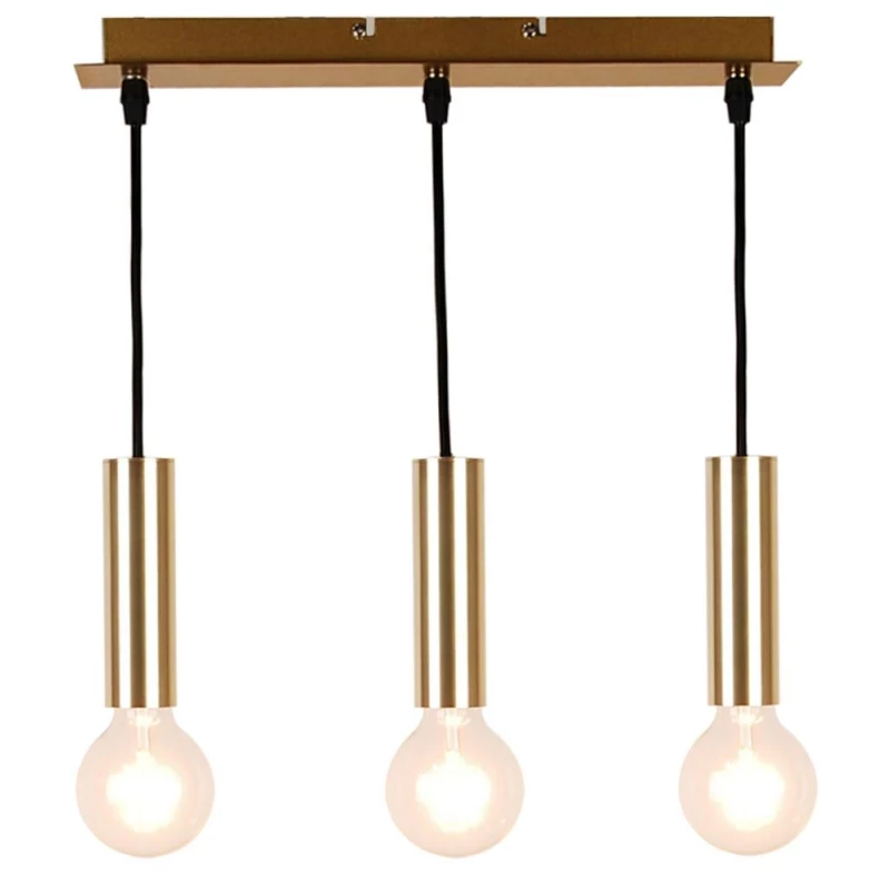 Závěsné moderní osvětlení nad jídelní stůl DALLAS 3 - 3xE27, 40W, zlaté