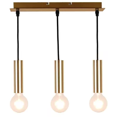 Závěsné moderní osvětlení nad jídelní stůl DALLAS 3 - 3xE27, 40W, zlaté