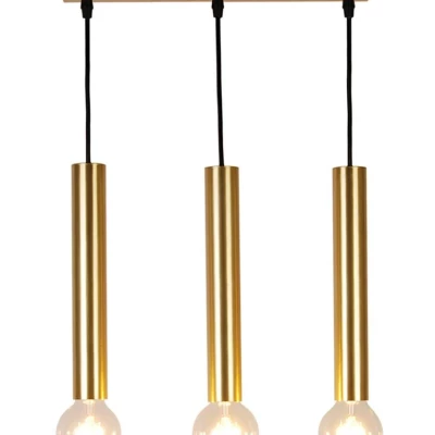 Moderní závěsné světlo nad jídelní stůl DALLAS 4 - 3xE27, 40W, zlaté