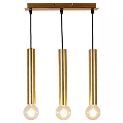 Moderní závěsné světlo nad jídelní stůl DALLAS 4 - 3xE27, 40W, zlaté