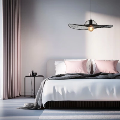 Závěsné designové osvětlení DECO - 1xE27, 40W, černé