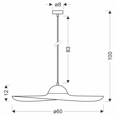 Závěsné designové osvětlení DECO - 1xE27, 40W, černé