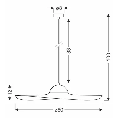 Závěsné designové osvětlení DECO - 1xE27, 40W, černé