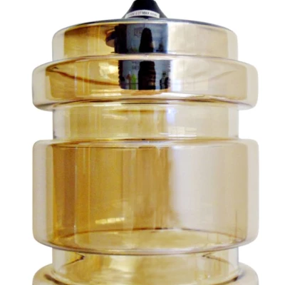 Závěsné skleněné osvětlení DECORADO - 1xE27, 60W, jantarové