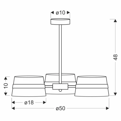 Závěsné tříramenné svítidlo DEMY - 3xE14, 40W, černé / žluté