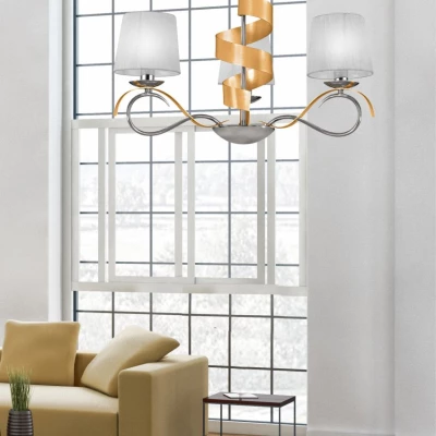 Závěsné tříramenné světlo DENIS - 3xE14, 40W, chromované / zlaté