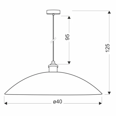 Závěsné osvětlení DEXTER - 1xE27, 60W, 40cm, kulaté, hnědé / patina / bílé