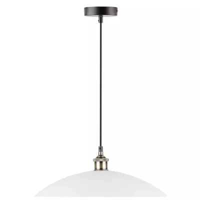 Závěsné osvětlení DEXTER - 1xE27, 60W, 40cm, patina / bílé