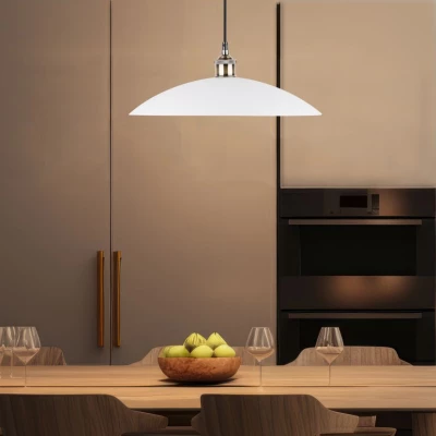 Závěsné osvětlení DEXTER - 1xE27, 60W, 40cm, patina / bílé