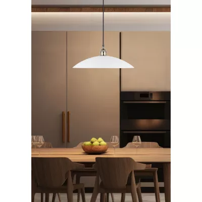 Závěsné osvětlení DEXTER - 1xE27, 60W, 40cm, patina / bílé