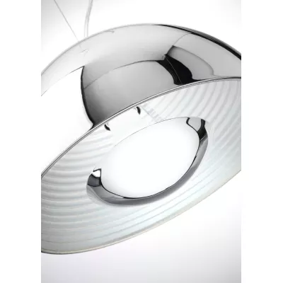 Závěsné kovové světlo DORADA - 1xE27, 60W, 30cm, kulaté, chromované