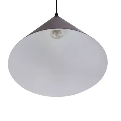 Závěsné skandinávské osvětlení DUNCA - 1xE27, 40W, 25cm, kulaté, ořech, černé