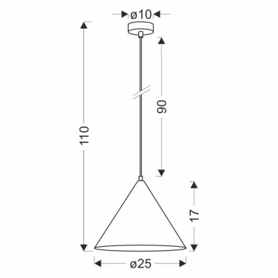 Závěsné skandinávské osvětlení DUNCA - 1xE27, 40W, 25cm, kulaté, ořech, černé