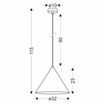 Závěsné skandinávské osvětlení DUNCA - 1xE27, 40W, 32cm, kulaté, dub, černé