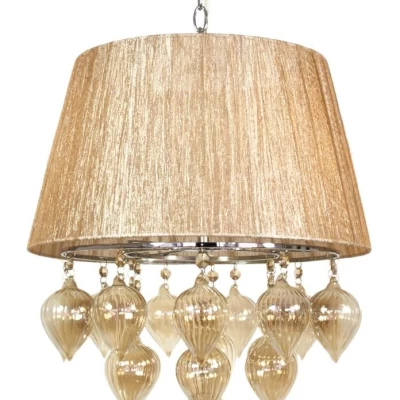 Závěsné moderní osvětlení ELISSA - 3xE14, 40W, šedobéžové