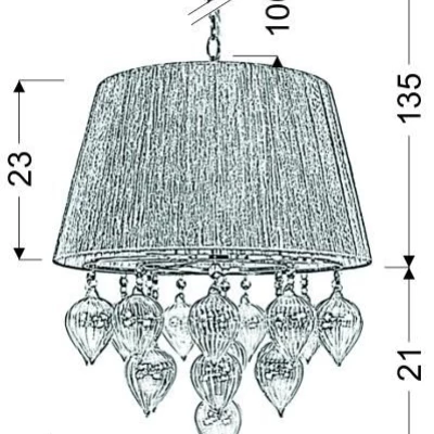 Závěsné moderní osvětlení ELISSA - 3xE14, 40W, šedobéžové
